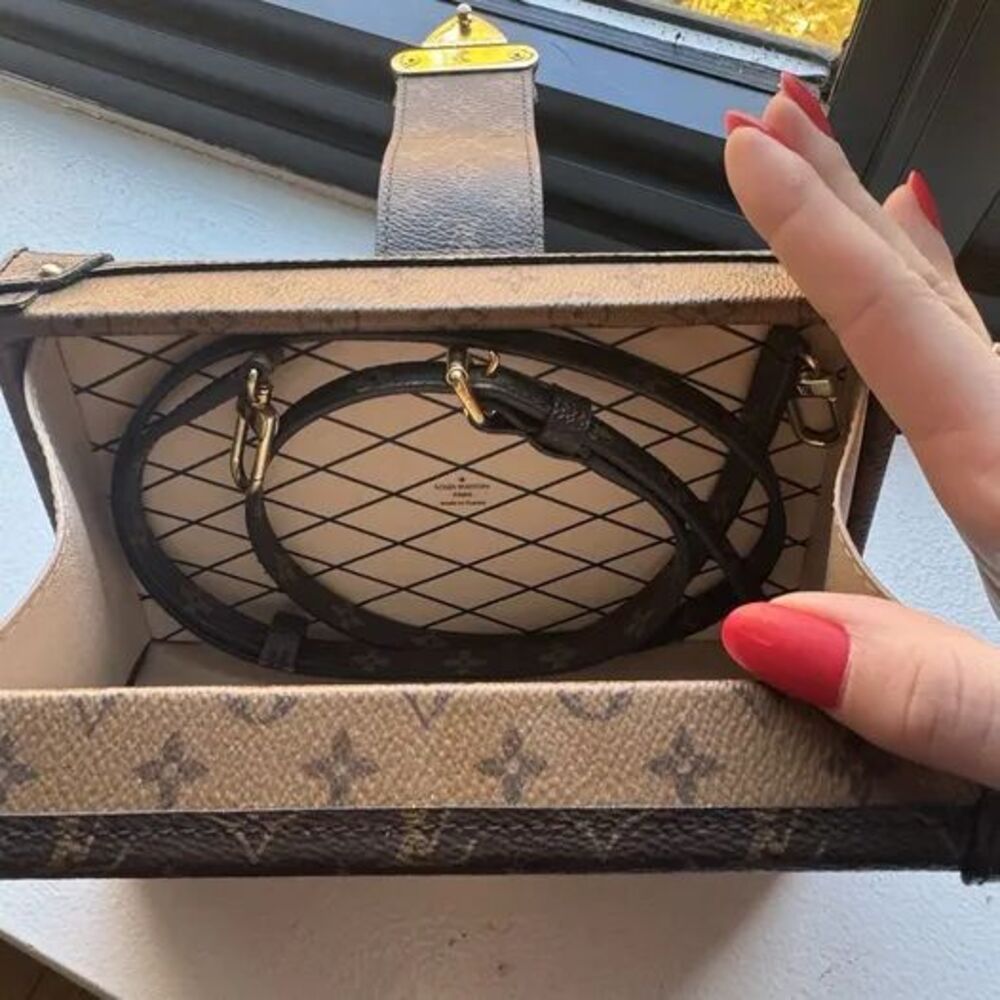 Louis Vuitton Petite Malle Crossbody Handbag Monogram Reverse - Picture 4 of 8